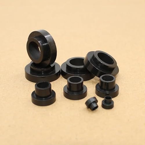 JIEYUZYUO 200/10 Stück Nylon-Transistordichtungen M2–M3 M6–M16, T-Förmige Kunststoff-Unterlegscheibe, Isolierabstandshalter, Gewindeschutz (T-Förmig)/Black/Tw-2 (50Pcs) von JIEYUZYUO