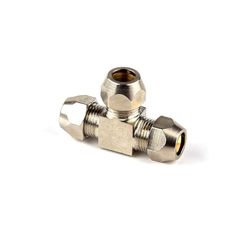 JIEYUZYUO 4 6 8, 10, 12, 14, 16 Mm Außendurchmesser, Messing-Rohrverschraubung, Klemmverschraubung, Öl-Wasser-Gas-Adapter, L-Förmig, T-Förmig/T/Od Tube 12Mm von JIEYUZYUO