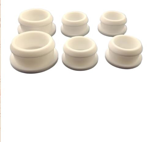 JIEYUZYUO 5–30 Mm Weiße Silikon-Dichtungsendkappen, Runde Gummidichtungsstopfen, 10 Stück Für Legierungsplatten, Hitzebeständig, Wasserabflussstopfen Dichtung/White/a 21Mm von JIEYUZYUO