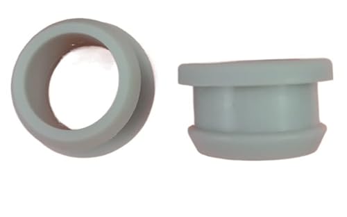 JIEYUZYUO 5–50,6 Mm Silikonkautschuk-Schnappverschluss-Öffnungen, Endkappen, Spunddrähte, 2/5 Stück Kabelschutzhülse, Grau/Grey/27Mm(Bore 22Mm)-2Pcs von JIEYUZYUO