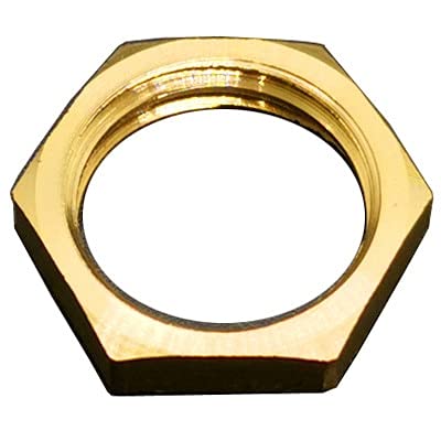 JIEYUZYUO 5 Stück Messing-Sechskant-Sicherungsmuttern Für Rohrverschraubungen, Flanschmuttern 1/8"; 1/4"; 3/8"; 1/2"; 3/4" 1" Bsp Innengewinde Sechskantschaftkappe/Nut/3/8" von JIEYUZYUO