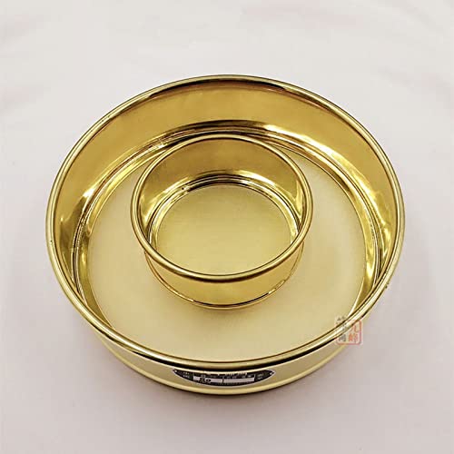 JIEYUZYUO All Copper Sieve Standard Sieve 60 Mesh Flour Sieve Superfine 100 Mesh Soybean Milk Cocoa Powder Brass Sieve/80Mesh (0.18Mm)/Diameter 10Cm von JIEYUZYUO