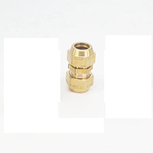 JIEYUZYUO Bördel-Rohrverschraubung, Außendurchmesser 6/8/10/12/14/16/19/22 Mm, Messing-Anschlussstück, Druckluft-Anschlussstück Mit Muttern/22Mm von JIEYUZYUO