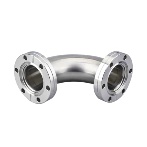 JIEYUZYUO Cf16 Cf25 Cf35 Cf50 Vakuum-Kniestück Edelsta304 Vakuum-Rohradapter Festflansch Losflansch 90-Grad-Flansch-Kniestück/Loose Flange/Cf50 von JIEYUZYUO
