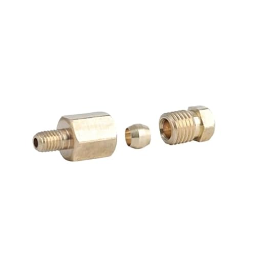 JIEYUZYUO Klemmringverschraubung, 5 Stück, 4-8 Mm Außendurchmesser, Rohrverschraubung, Werkzeugmaschinenschmierung, Messing-Ölrohrverschraubung, Adapter/M8 6Mm/ Size von JIEYUZYUO