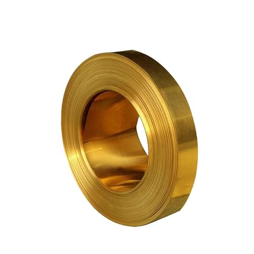 JIEYUZYUO Messingfolie Dicke: 0,1 Mm, 0,2 Mm, 0,30 Mm, 0,4 Mm, 0,5 Mm, 0,6 Mm, 0,7 Mm, 0,8 Mm, 1 Mm, Länge: 10 Mm Bis 50 Mm, Länge: 100 Mm Bis 1000 Mm, 1 Stück/0.5 * 10 * 1000Mm 1Pc von JIEYUZYUO