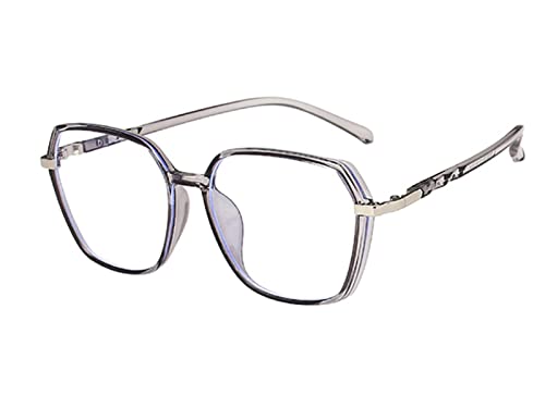 JIEYUZYUO Modische Große Quadratische Lesebrille Mit Blaulichtfilter Für Männer Und Damen, Blendschutz Gegen Augenüberanstrengung/Grey/1.5 * JIEYUZYUO Modische Große Quadratische Lesebrille Mit Blaulichtfilter Für Männer Und Damen, Blendschutz Gegen Augenüberanstrengung/Grey/1.5 * von JIEYUZYUO