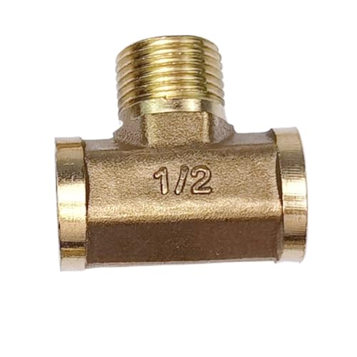 JIEYUZYUO Pneumatische Messing-Rohrverschraubung, Außen-/Innengewinde 1/8" 1/4" 3/8" 1/2" Bsp, T-Stück, Kupferverschraubung, Wasser, Öl, Gas, Adapter/Female-M-F/3/8" JIEYUZYUO Pneumatische Messing-Rohrverschraubung, Außen-/Innengewinde 1/8" 1/4" 3/8" 1/2" Bsp, T-Stück, Kupferverschraubung, Wasser, Öl, Gas, Adapter/Female-M-F/3/8" von JIEYUZYUO