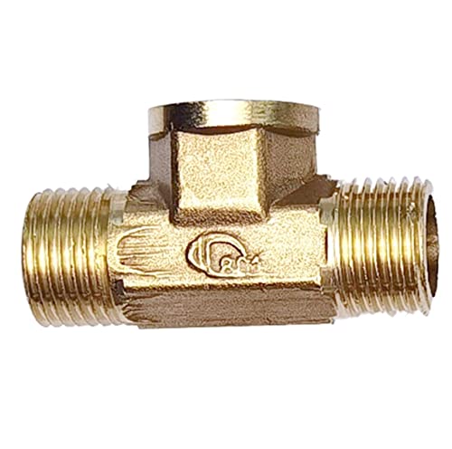 JIEYUZYUO Pneumatische Messing-Rohrverschraubung, Außen-/Innengewinde. 1/8" 1/4" 3/8" 1/2" Bsp T-Stück Kupferfittings Wasser Öl Gas Adapter/Male-F-M/3/8" von JIEYUZYUO