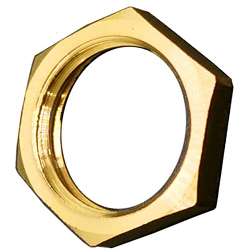 JIEYUZYUO Sechskant-Sicherungsmuttern Aus Messing Für Rohrverschraubungen (1/8", 1/4", 3/8", 1/2", 3/4", 1"; 5 Stück Sechskant-Flanschkappen Mit Bsp-Innengewinde/Flat Nut/1" von JIEYUZYUO