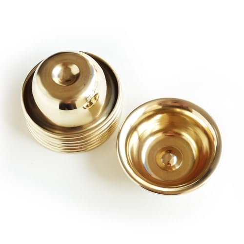 JIEYUZYUO Tibetische Schalen, Messing-Dekoteller, Tisch, Buddhistisches Zubehör, Kupfer-Meditationsbecher, 7 Chakren, Durchmesser 7,8–5,8 cm/Diameter 6.8 cm JIEYUZYUO Tibetische Schalen, Messing-Dekoteller, Tisch, Buddhistisches Zubehör, Kupfer-Meditationsbecher, 7 Chakren, Durchmesser 7,8–5,8 cm/Diameter 6.8 cm von JIEYUZYUO