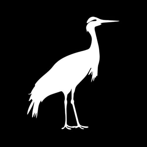 JIFENLI Autoaufkleber 13,1 cm * 16 cm Spaß Tier Kranich Standing Silhouette Vögel & Federn Auto Aufkleber Dekoration Aufkleber Vinyl von JIFENLI