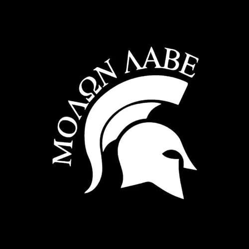 JIFENLI Autoaufkleber 14,5 cm * 15,2 cm Spartanischer Krieger MOLON LABE Auto Aufkleber Vinyl Aufkleber Schwarz/Silber JIFENLI Autoaufkleber 14,5 cm * 15,2 cm Spartanischer Krieger MOLON LABE Auto Aufkleber Vinyl Aufkleber Schwarz/Silber von JIFENLI