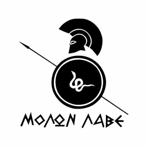JIFENLI Autoaufkleber 14,9 cm * 15,2 CM MOLON LABE Spartaner Helm Auto Aufkleber Schild Vinyl Aufkleber Schwarz/Silber JIFENLI Autoaufkleber 14,9 cm * 15,2 CM MOLON LABE Spartaner Helm Auto Aufkleber Schild Vinyl Aufkleber Schwarz/Silber von JIFENLI