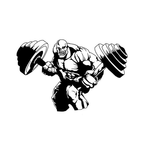 JIFENLI Autoaufkleber 15,2 * 9,9 CM Kreatives Bodybuilding Muskelsport Dekor Auto Aufkleber Vinyl Silhouette Hochwertiges Zubehör von JIFENLI