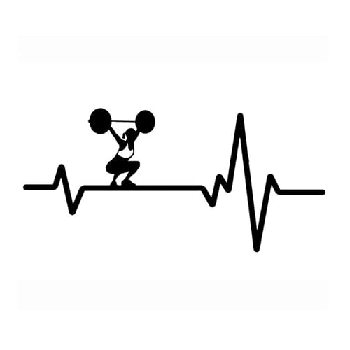 JIFENLI Autoaufkleber 15,7 * 7,5 CM Mode Herz Schlag Linie Crossfit Gewicht Gym Training Auto Aufkleber Vinyl Dekor Silhouette JIFENLI Autoaufkleber 15,7 * 7,5 CM Mode Herz Schlag Linie Crossfit Gewicht Gym Training Auto Aufkleber Vinyl Dekor Silhouette von JIFENLI