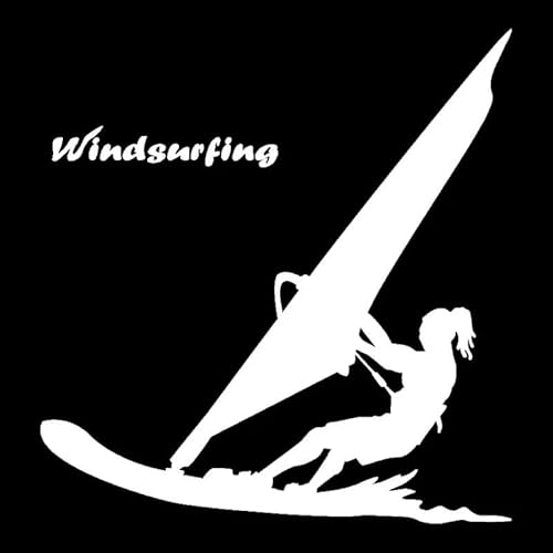JIFENLI Autoaufkleber 15,9 cm * 16,7 cm Wassersport Windsurfen Surfer Strand Stil Mode Vinyl Auto-Styling Aufkleber Aufkleber Schwarz/Silber JIFENLI Autoaufkleber 15,9 cm * 16,7 cm Wassersport Windsurfen Surfer Strand Stil Mode Vinyl Auto-Styling Aufkleber Aufkleber Schwarz/Silber von JIFENLI
