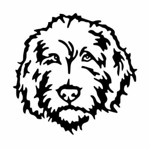 JIFENLI Autoaufkleber 15X14.7CM Lustiges Tier Auto Aufkleber Labradoodle Hund Vinyl Aufkleber Auto Fenster Schwarz/Silber JIFENLI Autoaufkleber 15X14.7CM Lustiges Tier Auto Aufkleber Labradoodle Hund Vinyl Aufkleber Auto Fenster Schwarz/Silber von JIFENLI