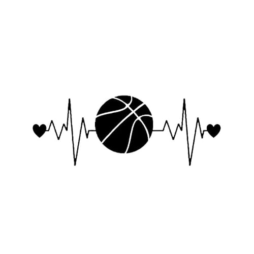 JIFENLI Autoaufkleber 16,2 * 6,2 CM Interessante Herzschlag Lifeline Basketball Auto Aufkleber Dekor Vinyl Hohe Qualität von JIFENLI