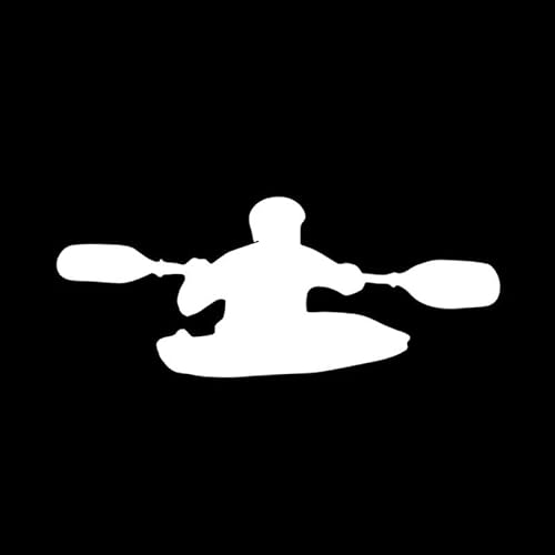 JIFENLI Autoaufkleber 17,3 * 7CM Interessantes Brett Paddeln Kanu Dekor Auto Aufkleber Vinyl Silhouette Zubehör Schwarz Silber von JIFENLI