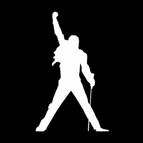 JIFENLI Autoaufkleber 7,9 cm * 13 cm Musik Rock Freddie Mercury Aufkleber Vinyl Auto Aufkleber Schwarz/Silber JIFENLI Autoaufkleber 7,9 cm * 13 cm Musik Rock Freddie Mercury Aufkleber Vinyl Auto Aufkleber Schwarz/Silber von JIFENLI