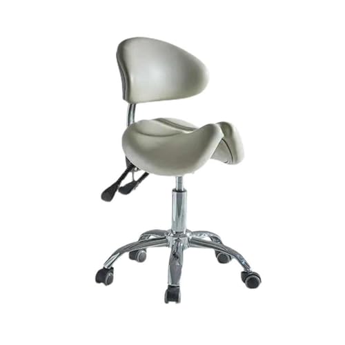 JIFGWBSP Sattelhocker, Beweglicher Drehhocker, Höhenverstellbarer Home-Office-Stuhl, Geeignet for Friseursalon/Büro/Schönheitssalon von JIFGWBSP