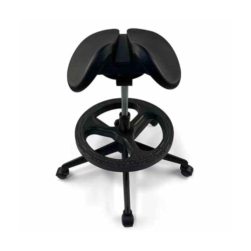 JIFGWBSP Sattelhocker, Drehhocker Aus PU-Leder, Höhenverstellbarer Bürostuhl, Geeignet for Den Privaten Und Gewerblichen Gebrauch, Einfach Zu Montieren von JIFGWBSP