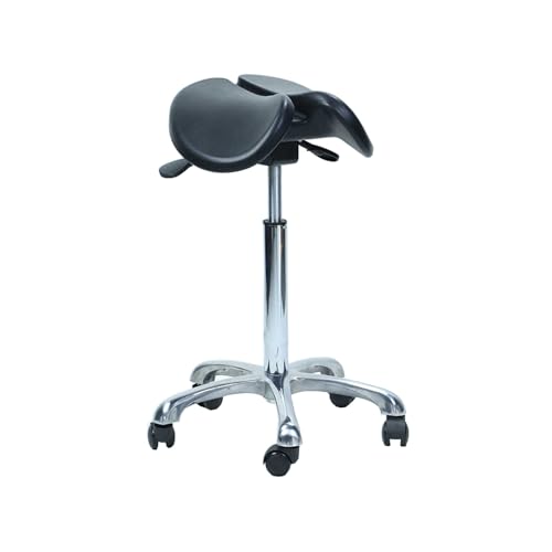 JIFGWBSP Sattelhocker, Verstellbarer Hubsattelstuhl, 360 ° Beweglicher Drehhocker, for Schönheitssalon/Büro/Zuhause, Einfach Zu Montieren(Height 47-61cm) von JIFGWBSP
