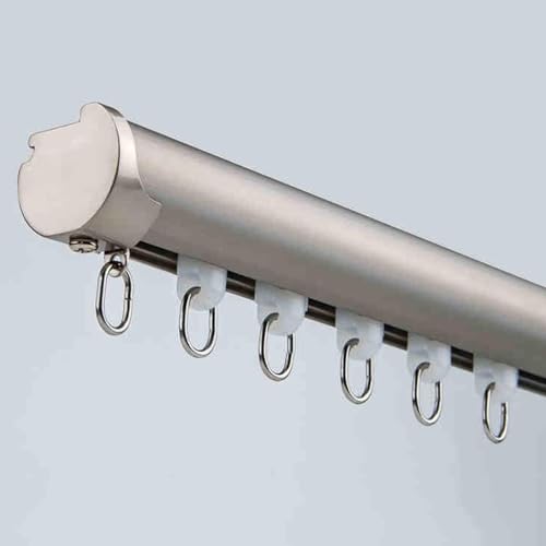 Schienen-Vorhänge Deckenmontage for Schienensystem mit Haken Verdunkelungsvorhänge mit Bleistiftfalten Lange Vorhänge for Wohnzimmer(Gray,3.50M) von JIHAJU