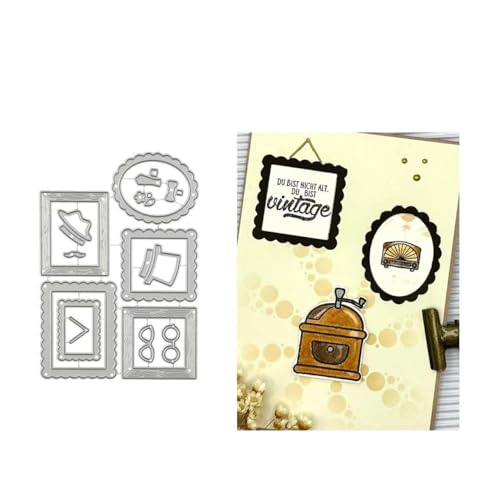 Bilderrahmen Stanzschablonen Rahmen Stanzen für DIY ScrapBooking Album Dekorative Papier Handwerk und Karten Herstellung von JIHFOHHA