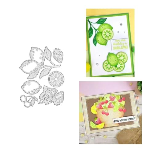 Frisch Obst Stanzschablonen Zitrone Erdbeere Stanzen für DIY ScrapBooking Album Dekorative Papier Handwerk und Karten Herstellung von JIHFOHHA