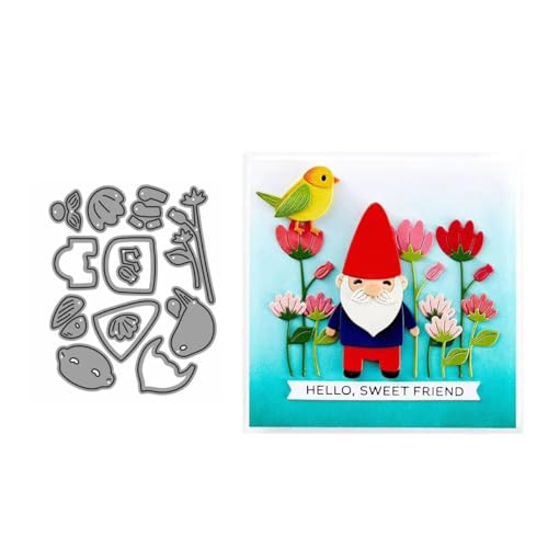 Garten Blumen Stanzschablonen Gnom Stanzen für DIY ScrapBooking Album Dekorative Papier Handwerk und Karten Herstellung von JIHFOHHA