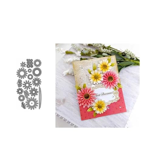 JIHFOHHA 3D Realistisch Blume Stanzschablonen Frühling Stanz für DIY ScrapBooking Album Dekorative Papier Handwerk und Karten Herstellung (Gänseblümchen) von JIHFOHHA