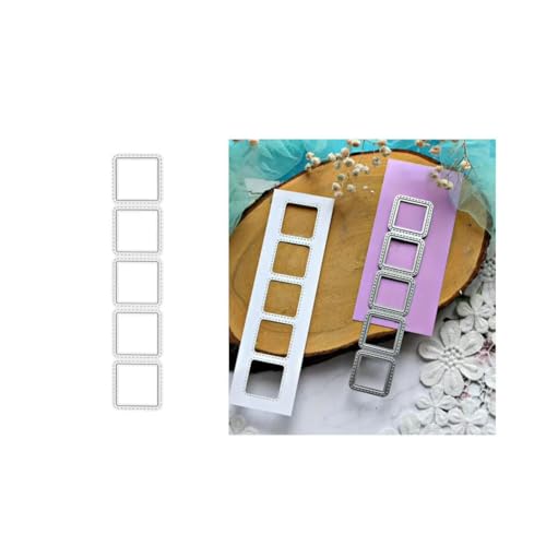 JIHFOHHA 5 Set Rechteck Rahmen Stanzschablonen Stanzen für DIY ScrapBooking Album Dekorative Papier Handwerk und Karten Herstellung von JIHFOHHA