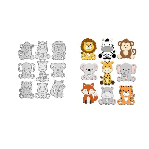 JIHFOHHA 9 Set Tiere Stanzschablonen Tiere Stanzen für DIY ScrapBooking Album Dekorative Papier Handwerk und Karten Herstellung von JIHFOHHA