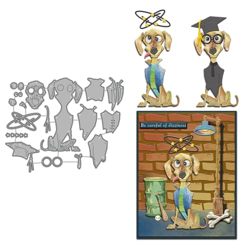 JIHFOHHA Bachelor Hund Stanzschablonen Schule Stanzen für DIY ScrapBooking Album Dekorative Papier Handwerk und Karten Herstellung von JIHFOHHA