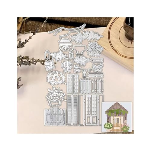 JIHFOHHA Blume Veranda Türen Stanzschablonen Stanzen für DIY ScrapBooking Album Dekorative Papier Handwerk und Karten Herstellung von JIHFOHHA