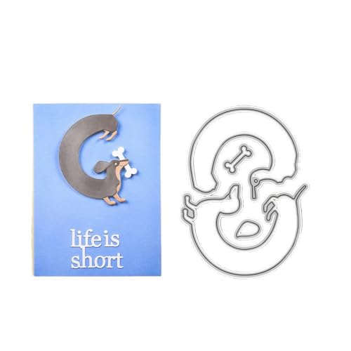 JIHFOHHA Dachshund Stanzschablonen Hund Stanzen für DIY ScrapBooking Album Dekorative Papier Handwerk und Karten Herstellung von JIHFOHHA