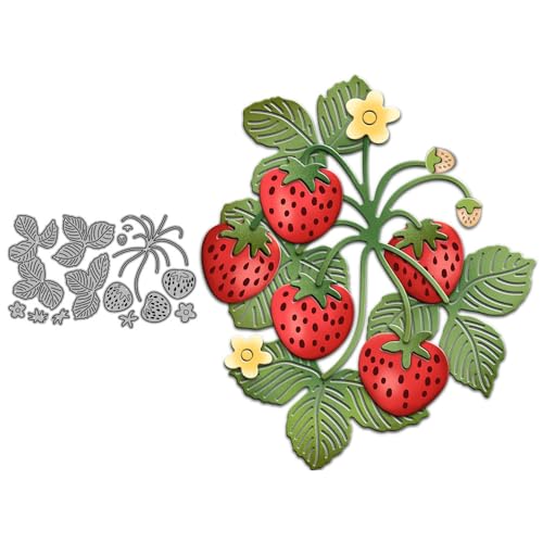 JIHFOHHA Erdbeeren Stanzschablonen Stanzen für DIY ScrapBooking Album Dekorative Papier Handwerk und Karten Herstellung von JIHFOHHA