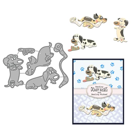 JIHFOHHA Fleckenhund Hund Stanzschablonen Stanzen für DIY ScrapBooking Album Dekorative Papier Handwerk und Karten Herstellung von JIHFOHHA