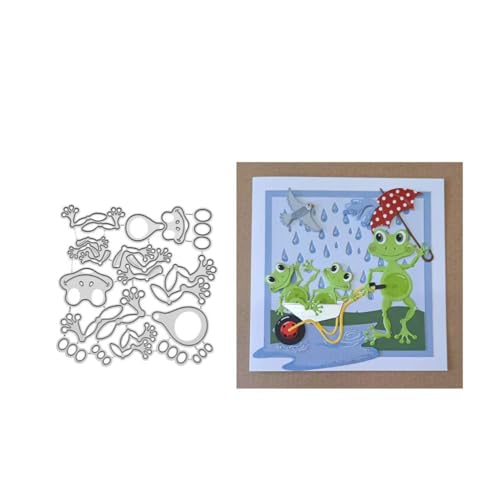 JIHFOHHA Große Frosch Stanzschablonen Frühling Stanzen für DIY ScrapBooking Album Dekorative Papier Handwerk und Karten Herstellung von JIHFOHHA