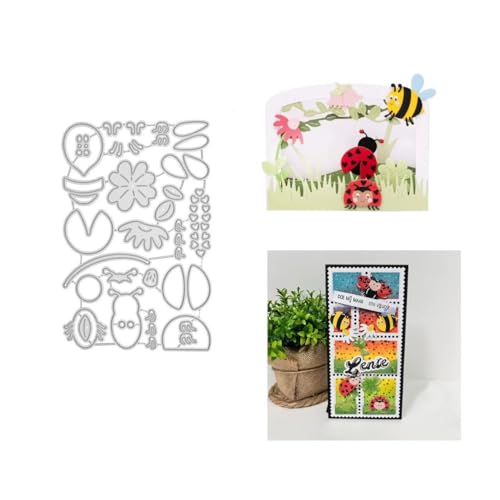 JIHFOHHA Ladybug Insekten Stanzschablonen Stanzen für DIY ScrapBooking Album Dekorative Papier Handwerk und Karten Herstellung von JIHFOHHA