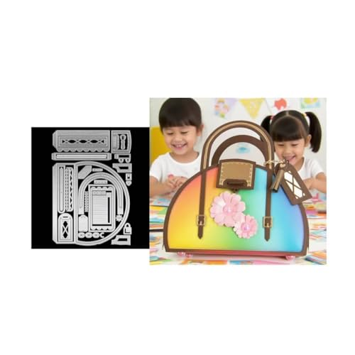 JIHFOHHA Mod Dame Tasche Stanzschablonen 3D Geschenkbox Stanzen für DIY ScrapBooking Album Dekorative Papier Handwerk und Karten Herstellung von JIHFOHHA