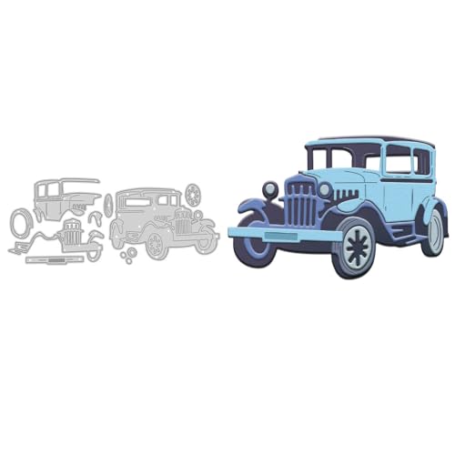 JIHFOHHA Vintage Auto Stanzschablonen Stanzen für DIY ScrapBooking Album Dekorative Papier Handwerk und Karten Herstellung von JIHFOHHA