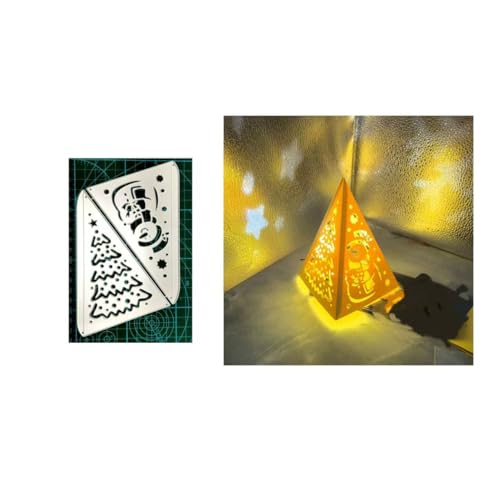 JIHFOHHA Warm Pyramiden Weihnachten Laterne Stanzschablonen 3D Box Stanzen für DIY ScrapBooking Album Dekorative Papier Handwerk und Karten Herstellung JIHFOHHA Warm Pyramiden Weihnachten Laterne Stanzschablonen 3D Box Stanzen für DIY ScrapBooking Album Dekorative Papier Handwerk und Karten Herstellung von JIHFOHHA