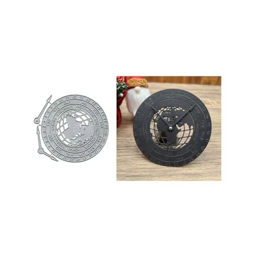 JIHFOHHA Welt Uhr Stanzschablonen Stanzen für DIY ScrapBooking Album Dekorative Papier Handwerk und Karten Herstellung von JIHFOHHA