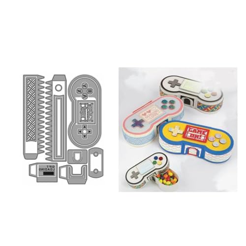 Lustig 3D Spielgriff Box Stanzschablonen Geschenkbox Süßigkeitenbox Stanzen für DIY ScrapBooking Album Dekorative Papier Handwerk und Karten Herstellung von JIHFOHHA