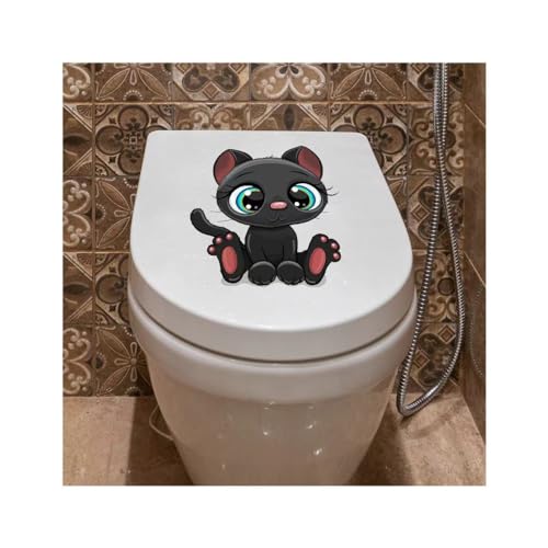 Niedlich Schwarze Katze Selbstklebende Toilettensitz Aufkleber Buchstaben Tiere Aufkleber für Toilettendeckel und Tank Dekorativ Niedlich Schwarze Katze Selbstklebende Toilettensitz Aufkleber Buchstaben Tiere Aufkleber für Toilettendeckel und Tank Dekorativ von JIHFOHHA