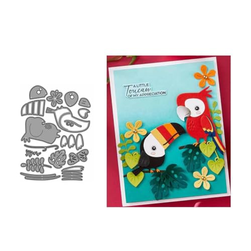 Papagei Blume Stanzschablonen Vogel Tier Stanzen für DIY ScrapBooking Album Dekorative Papier Handwerk und Karten Herstellung Papagei Blume Stanzschablonen Vogel Tier Stanzen für DIY ScrapBooking Album Dekorative Papier Handwerk und Karten Herstellung von JIHFOHHA
