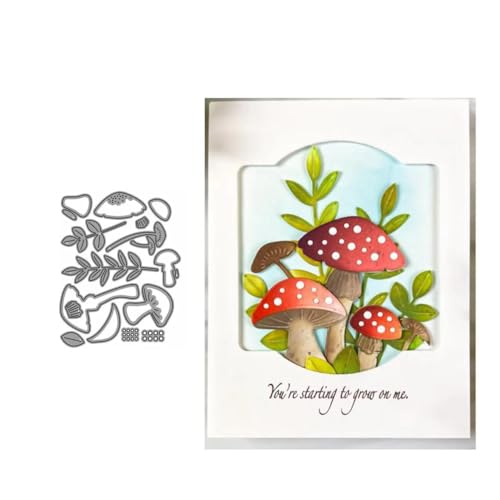Pilz Blatt Stanzschablonen Sommer Stanzen für DIY ScrapBooking Album Dekorative Papier Handwerk und Karten Herstellung von JIHFOHHA
